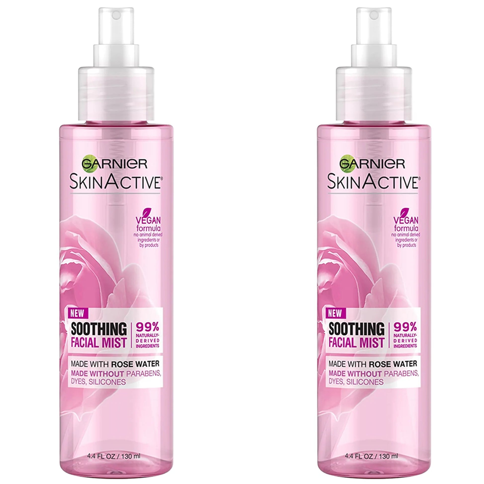 Pack of (2)  Skinactive Facial Mist Spray with Rose Water, 4.4 Fl Oz