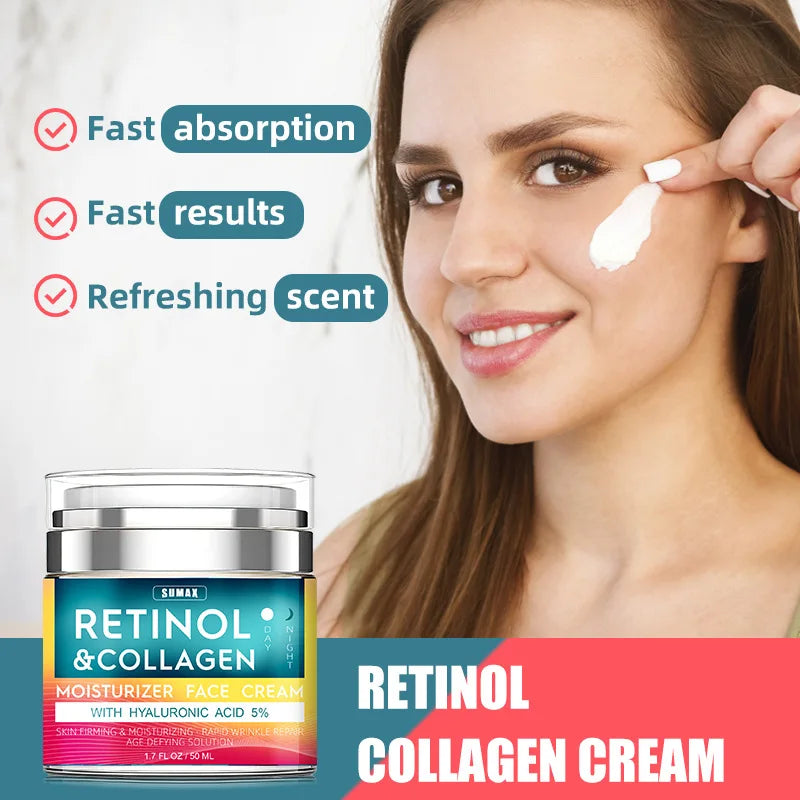 50Ml Retinol Face Cream Moisturizing Firming Brightening Skincare Collagen Hyaluronic Acid Creams Facial Skin Care Products