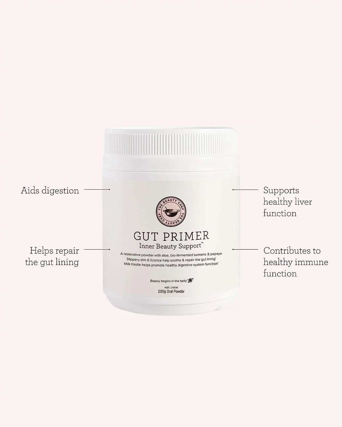 - Gut Primer Inner Beauty Support Clean, Vegan Inner Beauty Supplements 7.1 Oz