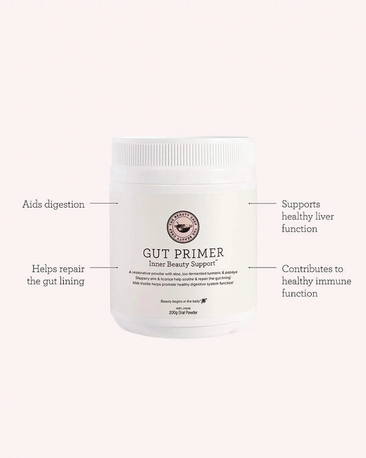 - Gut Primer Inner Beauty Support Clean, Vegan Inner Beauty Supplements 7.1 Oz