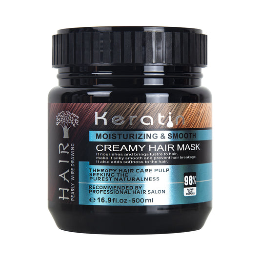 Deep Repair Keratin Hair Mask 500ml – Intense Nourishment for All Hair Types