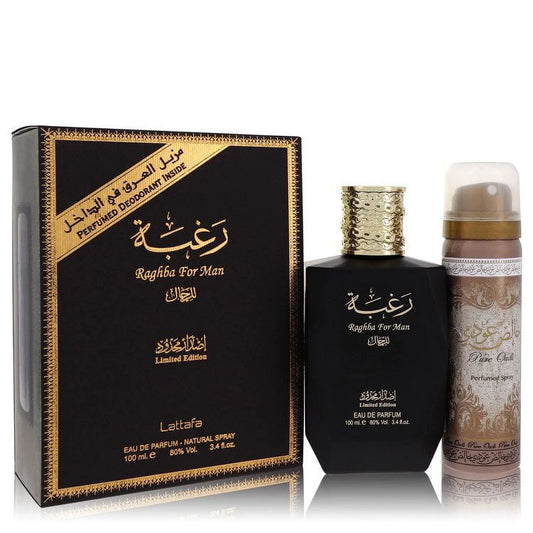 RAGHBA 3.4Oz Eau De Parfum Spray, 1.7Oz Deodorant Spray - Men - New