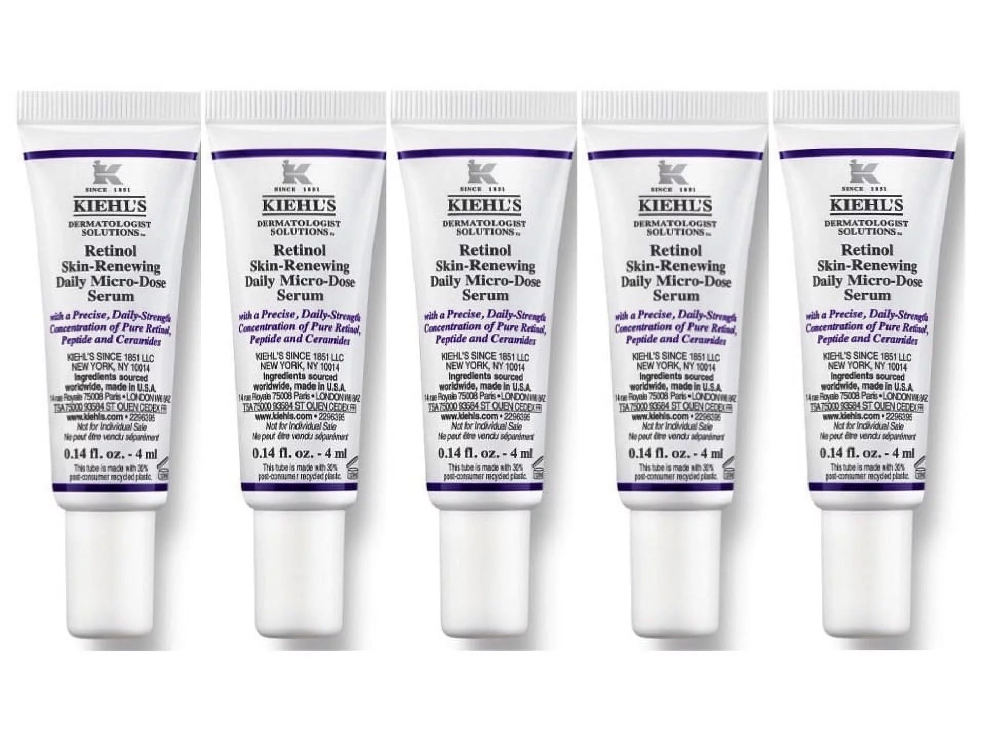 5-Pack  since 1851 Retinol Skin Renewing Daily Micro-Dose Serum, 0.14Oz/4Ml X 5 = 0.7 Oz / 20 Ml