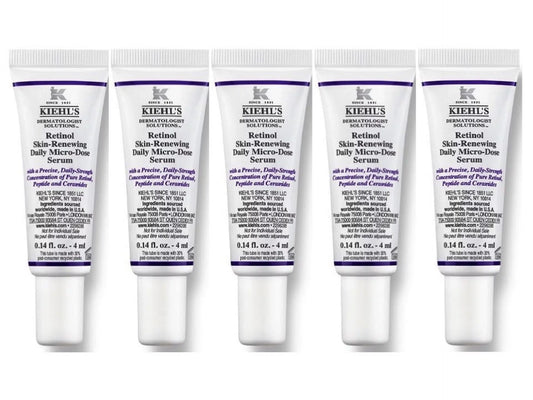 5-Pack  since 1851 Retinol Skin Renewing Daily Micro-Dose Serum, 0.14Oz/4Ml X 5 = 0.7 Oz / 20 Ml