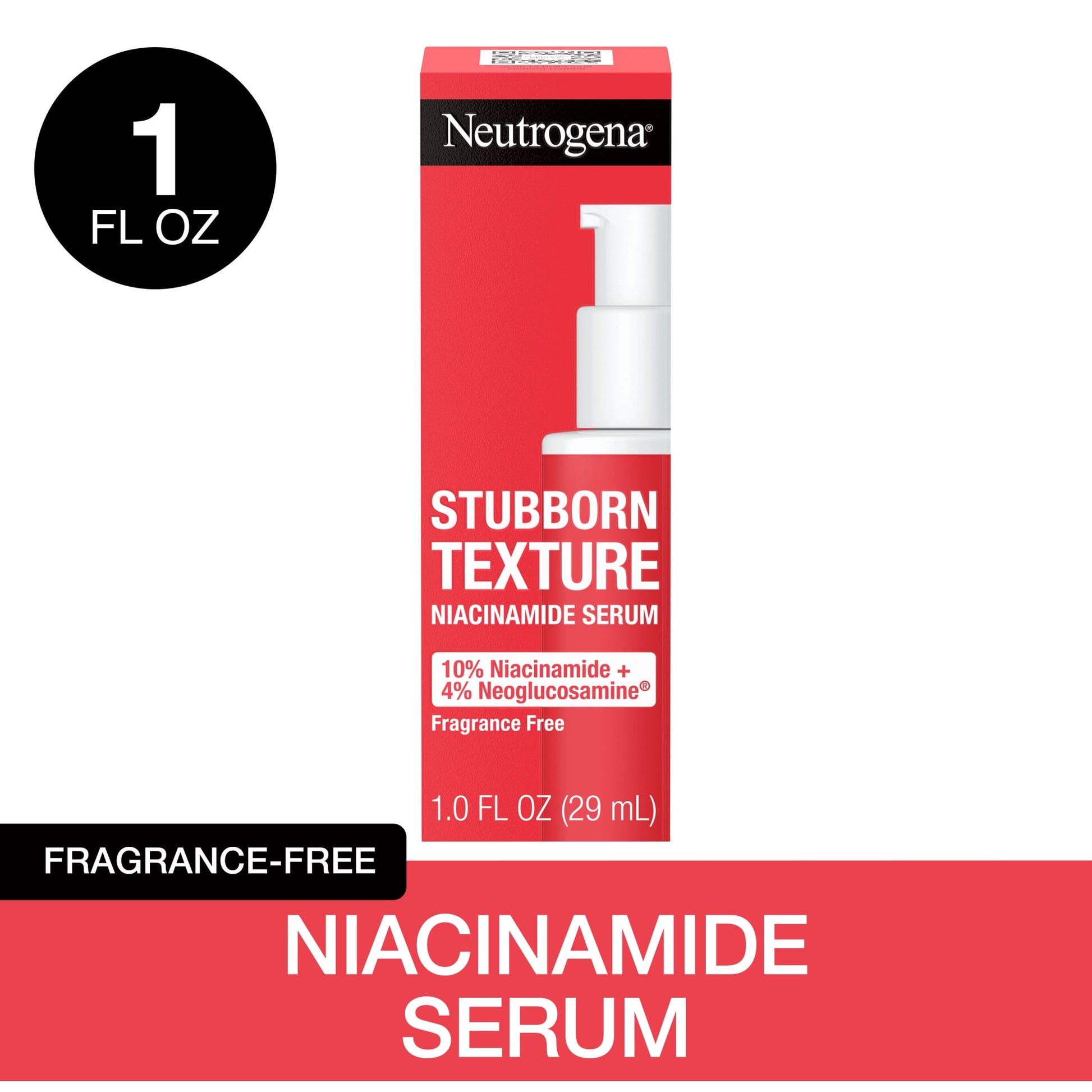 Stubborn Texture Resurfacing Face Serum, Niacinamide, 1 Oz