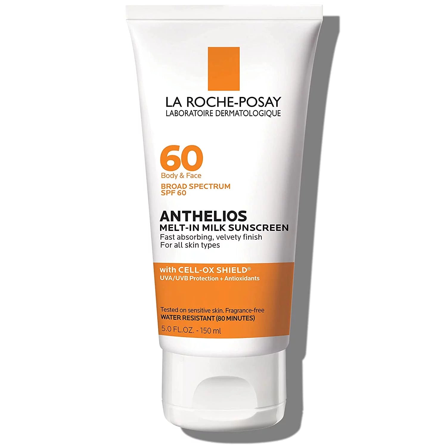 Anthelios Melt-In Sunscreen Milk Body & Face Sunscreen Lotion Broad Spectrum SPF 60, Oxybenzone & Octinoxate Free, Oil-Free Sunscreen