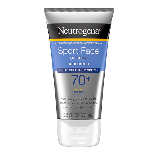 , Sport Face Oil Free Sunscreen, SPF 70+, 2.5 Fl Oz (73 Ml)