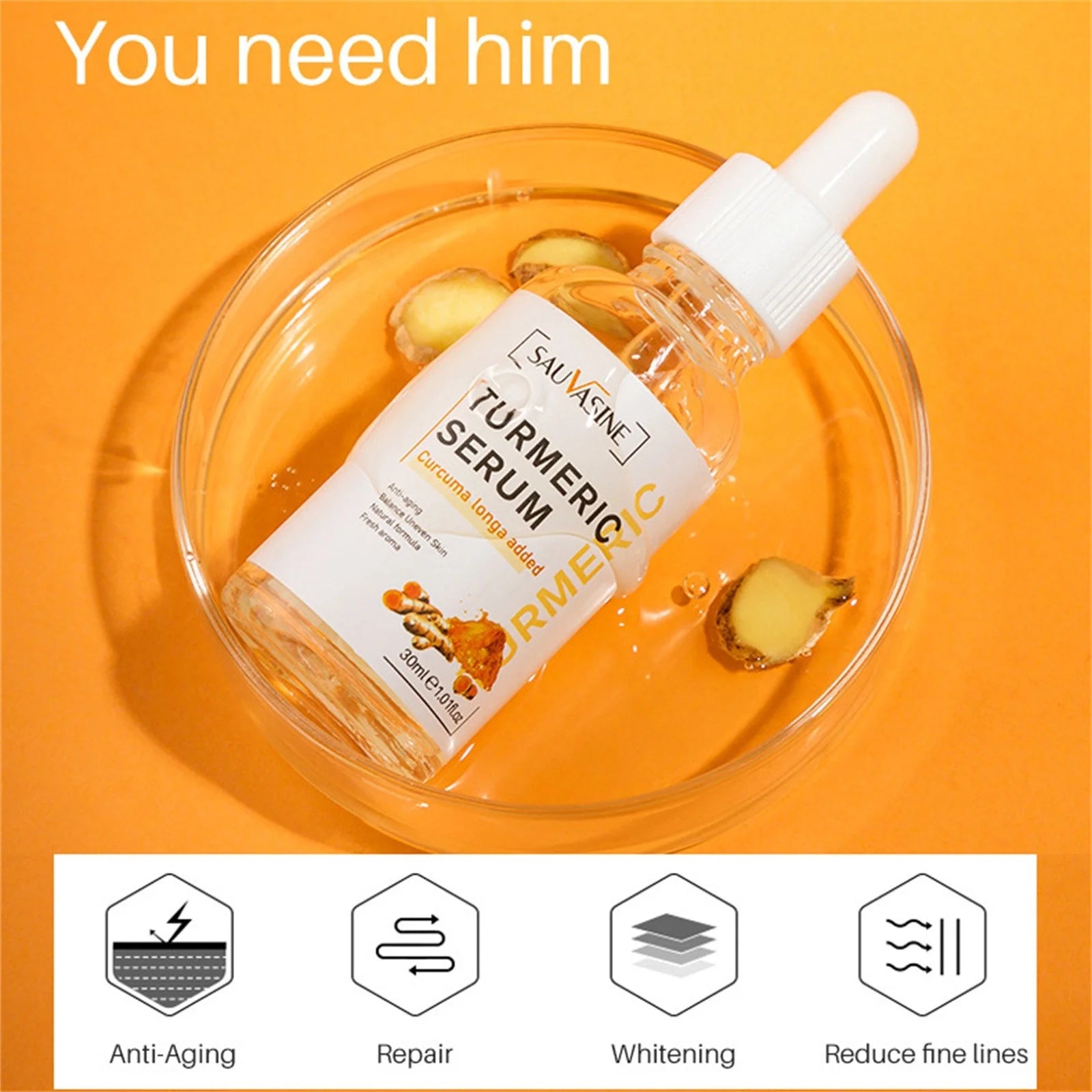 Turmeric Dark Spot Corrector Serum, Turmeric Dark Spot Corrector Serum, Turmeric Repair Face Serum, Turmeric Face Serum,