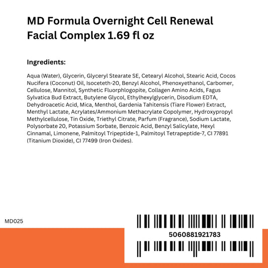 MD Formula Overnight Cell Renewal Facial Complex 50Ml