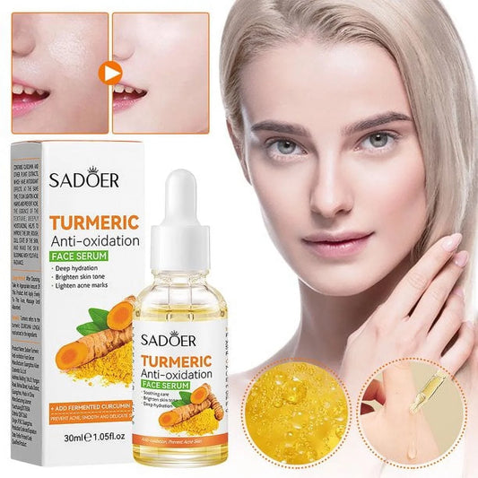 Turmeric anti Oxidation Face Serum,Natural Turmeric Dark Spot Skin Care Moisturizing Repair Serum,30Ml