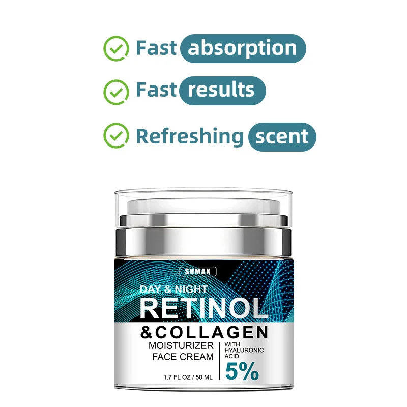 50Ml Retinol Face Cream Moisturizing Firming Brightening Skincare Collagen Hyaluronic Acid Creams Facial Skin Care Products