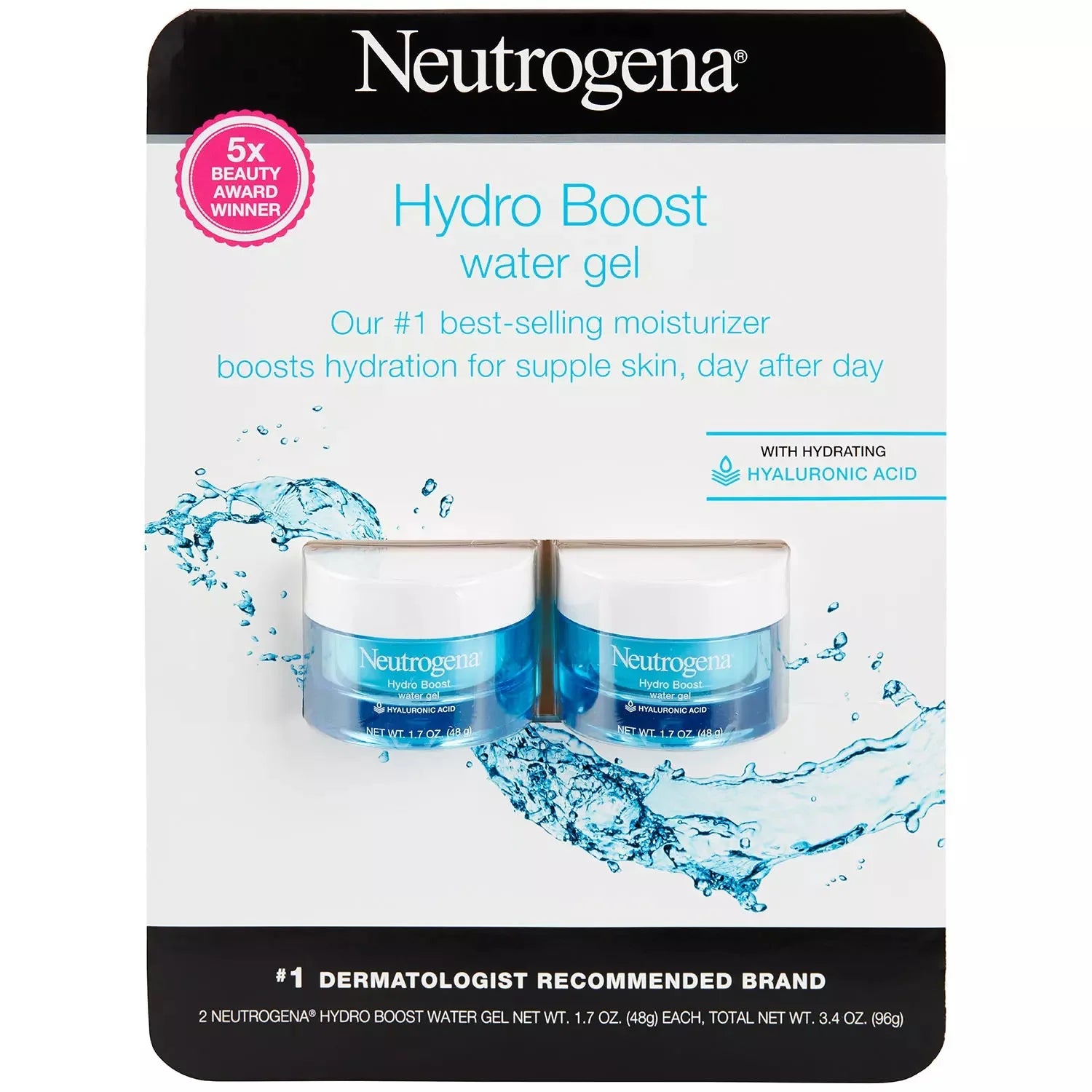 Hydro Boost Hyaluronic Acid Water Gel Moisturizer ( 1.7 Oz., 2 Ct.)